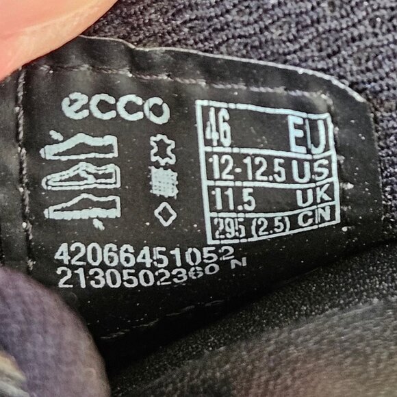 ECCO Men's Leather Street Sneaker, Black, Sz 12.5 - Picture 16 of 16